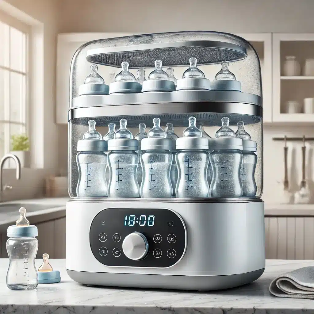 Large capacity baby bottle sterilizer and dryer