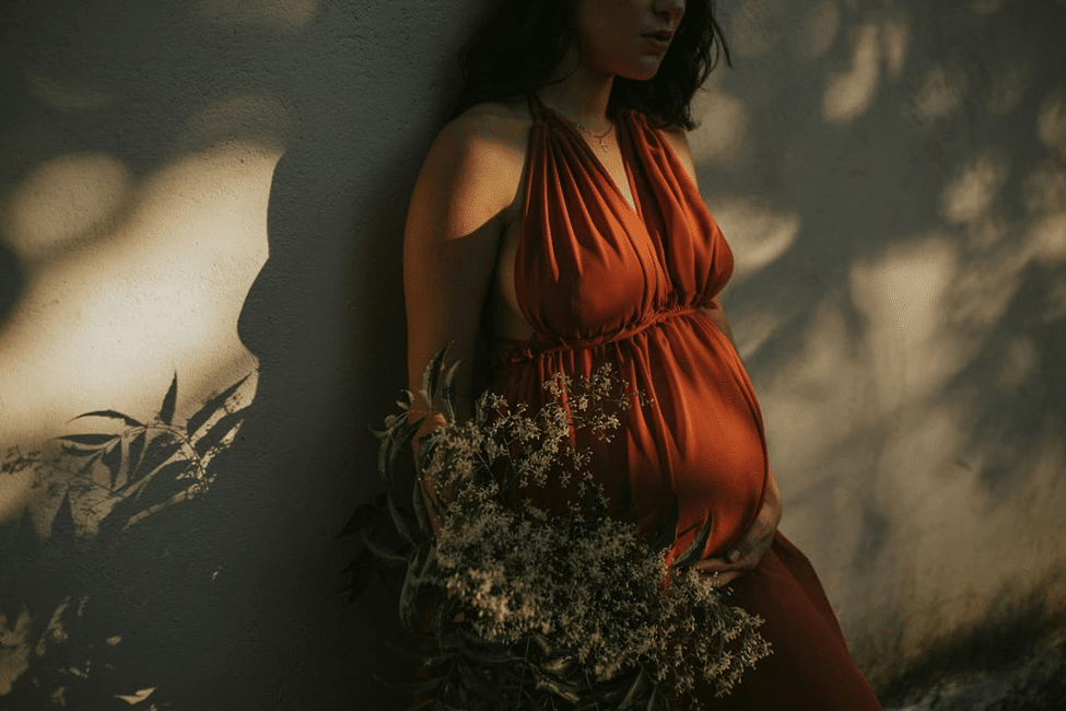 nine week pregnant belly 