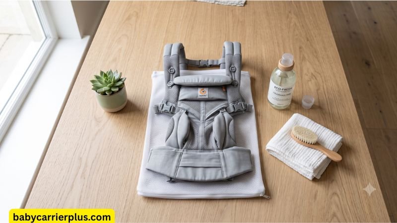 how to wash baby carrier ergobaby in mesh bag with closed buckles